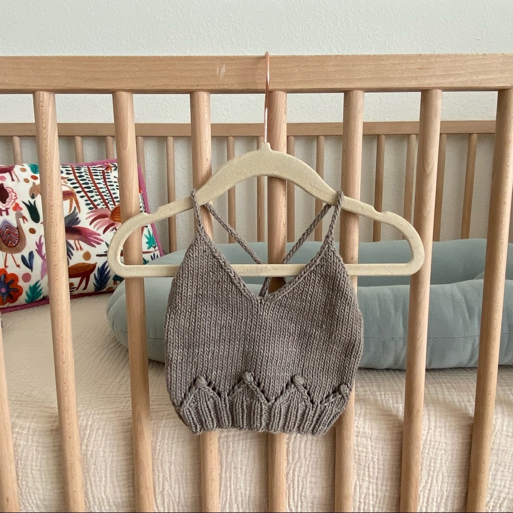 Misha And Puff Gray Knit Tank Top